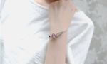 Buy Crunchy Fashion Valentine Special Pink Heart Austrain Crystal Bracelet - Purplle