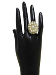 Buy Crunchy Fashion White Marigold Ring - Purplle