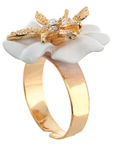 Buy Crunchy Fashion White Starfish Flower Ring - Purplle