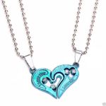 Buy Lishmark Stainless Steel Women Men Lover Couple Pendant I Love You Heart Chain Necklace 2 - Purplle