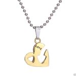 Buy Lishmark Stainless Steel Women Men Lover Couple Pendant I Love You Heart Chain Necklace - Purplle