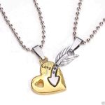 Buy Lishmark Stainless Steel Women Men Lover Couple Pendant I Love You Heart Chain Necklace - Purplle