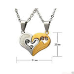 Buy Lishmark Men Women Lover Couple Necklace I Love You Heart Pendant Stainless Steel Chain G - Purplle