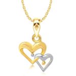 Buy Lishmark Trendytogetherness Forever Heart Shape Gold & Rhodium Plated Pendant With Chain - Purplle