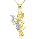 Buy Lishmark Trendy Alloy Jewelrytom & Jerry Gold & Rhodium Polished Kids Pendant With Chain - Purplle