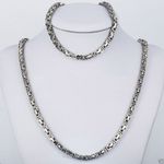 Buy Lishmark 5.5Mm 316L Stainless Steel Men'S Chain Necklace Bracelet Set Fashion Jewelry Set - Purplle