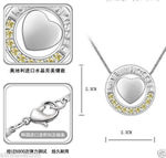 Buy Lishmark Chic Jewelry Yellow Crystal Heart Circle Pendant Silver Plated Chain Necklace - Purplle