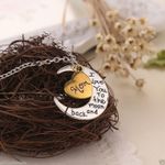 Buy Lishmark Family "Mom I Love You To The Moon And Back " Heart Moon Necklace Pendant - Purplle