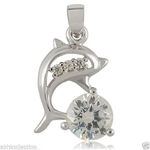 Buy Lishmark Crazy Stuff Womens Silver Plated With Aaa Cz Angel Wing Style Fashion Pendant - Purplle