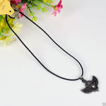 Buy Lishmark Fashion Jewelry Antique Bronze Eagle Pendant Black Leather Necklace 18? - Purplle