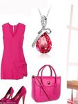 Buy Lishmark Womens 9K White Gold Filled Cz & Plum Red Crystal Stone Necklace With Pendant - Purplle