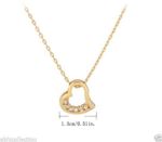 Buy Lishmark Womens 9K Yellow Gold Filled & Aaa Cz Fashion Necklace With Hart Pendant - Purplle