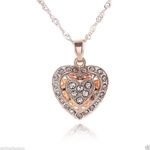 Buy Lishmark Crazy Stuff Womens 9K Rose Gold Filled Aaa Cz Heart Necklace & Pendant - Purplle