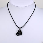 Buy Lishmark Fashion Jewelry Antique Black I Love You Pendant Black Leather Necklace 18? - Purplle