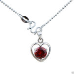 Buy Lishmark Fashion Jewelry Silver Plated Crystal Pendant Necklace Chain Trendy Style 08 - Purplle