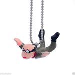 Buy Lishmark 1Pc Creative Cleavage Diver Professor Jumper Pendant With Chain Necklace 50Cm - Purplle