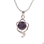 Buy Lishmark Fashion Jewelry Silver Plated Crystal Pendant Necklace Chain Trendy Style 06 - Purplle