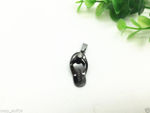 Buy Lishmark Hot Man'S Charm Fashion Jewelry Black Slippers Pendant Black Leather Necklace - Purplle