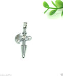 Buy Lishmark New Hot Fashion Ax Rhinestone Stainless Steel Pendant Black Leather Necklace - Purplle