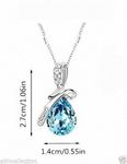 Buy Lishmark Womens 9K White Gold Filled Aaa Cz & Purple Crystal Stone Necklace With Pendant - Purplle