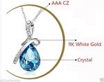 Buy Lishmark Womens 9K White Gold Filled Aaa Cz & Purple Crystal Stone Necklace With Pendant - Purplle