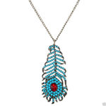 Buy Lishmark Fashion Jewelry Peacock Feather Design Necklace Women Jewelry Necklace Style - Purplle