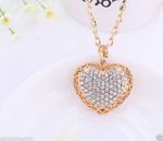 Buy Lishmark Womens Fashion 9K Yellow Gold Filled Cubic Zirconia Necklace & Heart Pendant - Purplle
