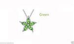 Buy Lishmark Crazy Stuff Womens 9K White Gold Filled Green Crystel Necklace & Pendant - Purplle