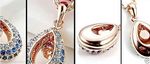 Buy Lishmark Crazy Stuff Womens 9K Yellow Gold Filled Aaa Cz Blue Necklace With Pendant - Purplle