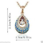 Buy Lishmark Crazy Stuff Womens 9K Yellow Gold Filled Aaa Cz Blue Necklace With Pendant - Purplle