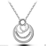 Buy Lishmark Crazy Stuff Womens 9K White Gold Filled Aaa Cz Necklace & Pendant - Purplle