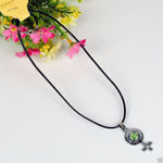 Buy Lishmark Fashion Jewelry Alloy Silver Color Cross Pendant Black Leather Necklace - Purplle