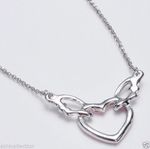 Buy Lishmark Womens 9K White Gold Filled & Aaa Cz Heart With Wings Pendant With Necklace - Purplle