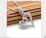 Buy Lishmark Womens Fashion 9K White Gold Filled Aaa Cz Crystal Necklace & Heart Pendant - Purplle