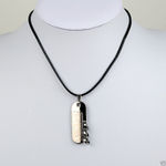 Buy Lishmark Fashion Jewelry Alloy Silver Pendant Holly Cross Pendant Black Leather Necklace - Purplle
