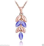 Buy Lishmark Womens Fashion Jewelry 9K Rose Gold Filled Opal Leave Necklace With Fish Pendant - Purplle