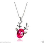 Buy Lishmark Crazy Stuff Womens 9K White Gold Filled Aaa Cz Deer Necklace & Pendant - Purplle