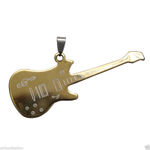 Buy Lishmark Rock Punk Guitar Pendant Stainless Steel Gold Necklace Music Boyfriend Gift - Purplle
