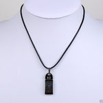 Buy Lishmark Fashion Jewelry Alloy Black Pendant Black Leather Ropenecklace - Purplle