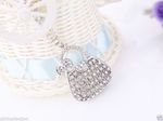 Buy Lishmark Womens Fashion 9K White Gold Filled Aaa Cz Crystal Necklace & Hand Bag Pendant - Purplle