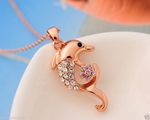 Buy Lishmark Womens Fashion Jewelry 9K Rose Gold Filled & Aaa Cz Necklace With Fish Pendant - Purplle