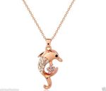 Buy Lishmark Womens Fashion Jewelry 9K Rose Gold Filled & Aaa Cz Necklace With Fish Pendant - Purplle