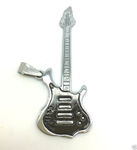 Buy Lishmark Fashion Jewelry Steel Black Guitar Pendant Stainless Steel Charm Black Necklace - Purplle