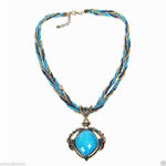 Buy Lishmark Vintage Rhinestone Crystal Glass Beads Lucky Resin Bronze Pendant Chain Necklace - Purplle