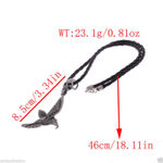 Buy Lishmark Fashion Vintage Punk Style Silver Hawk Pendant Black Pu Leather Necklace 18" - Purplle