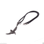 Buy Lishmark Fashion Vintage Punk Style Silver Hawk Pendant Black Pu Leather Necklace 18" - Purplle