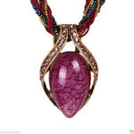 Buy Lishmark Vintage Women Austria Woven Antique Crystal Water Pendants Adjustable Necklace - Purplle