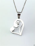 Buy Lishmark Women'S Girl Fashion Love Silver 316L Stainless Steel Titanium Pendant Necklace - Purplle