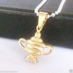Buy Lishmark Stainless Steel Gold Title Jeeni Cup Pendant Chain Necklace Fashion Jewellery - Purplle