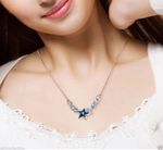 Buy Lishmark Trendy Alloy 9K White Gold Filled Aaa Cz Double Star Necklace Fashion Jewelry - Purplle